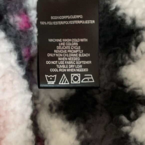 MARC NEW YORK Printed Quarter Zip Fleece - Size S - white/ wine - Picture 4 of 5